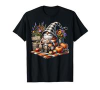 Fall Coffee GNOME Dad in Orange Knitted Blanket for Autumn Maglietta