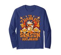 Fall Coffee Pumpkin Spice Latte Thanksgiving Turkey GNOME Maglia a Manica
