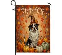Fall Coonhound Dog Gnome Front Yard Backyard Vertical Garden Bandiere 30,5 x 45,7 cm double face per esterni, autunno zucca foglia d'acero piccole bandiere prato piccole bandiere prato fresco casa