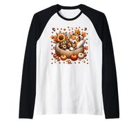 Fall Corgi Graphic for Women Men Kids Cute Autumn Sleep Maglia con Maniche Raglan
