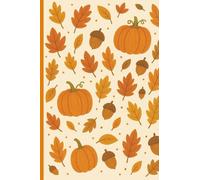 Fall Dot Grid Composition Notebook - Leaves, Pumpkins, Acorns. 4" x 6", For Journaling, Notes, Art, To Do