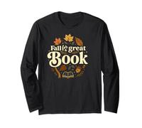 Fall for A Great Book Autumn Reading Graphic Maglia a Manica