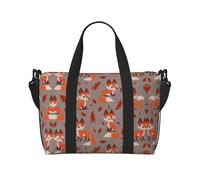 Fall Fox - Borsa tote da donna con stampa, borsa a tracolla portatile, adatta per allenamenti in palestra, pendolarismo e viaggi