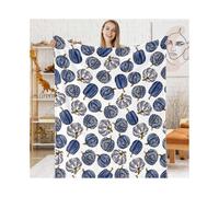 Fall Fuzzy Blanket Chinoiserie Pumpkin Throw Blanket Decorative Soft Cozy Flannel Blanket for Autumn Thanksgiving Home Bed Sofa Couch Chair, 50 x 60