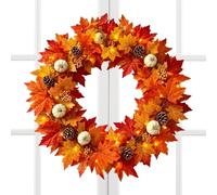 Fall Garland - 6FT Artificial Pumpkin Maple Leaf Decor | Thanksgiving Mant