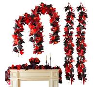 Fall Garland, Maple Leaves Garlands Ringraziamento, 5,7 pollici Sturdy Home Supplies, Seasonal Autumn Decoration for Yard, Garden, Indoor Outdoor Holiday Party Patio Decor