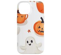 Fall Ghost Pumpkin with Coffee Mugs Halloween Ghosts Coffee Custodia per iPhone 14