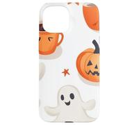 Fall Ghost Pumpkin with Coffee Mugs Halloween Ghosts Coffee Custodia per iPhone 15