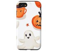 Fall Ghost Pumpkin with Coffee Mugs Halloween Ghosts Coffee Custodia per iPhone SE (2020) / 7/8