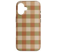 Fall Gingham Plaid - Warm Rustic Checkered Pattern Custodia per iPhone 16