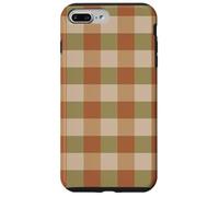 Fall Gingham Plaid - Warm Rustic Checkered Pattern Custodia per iPhone 7 Plus/8 Plus