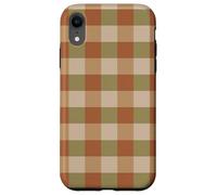 Fall Gingham Plaid - Warm Rustic Checkered Pattern Custodia per iPhone XR