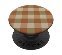 Fall Gingham Plaid - Warm Rustic Checkered Pattern PopSockets PopGrip Adesivo