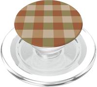 Fall Gingham Plaid - Warm Rustic Checkered Pattern PopSockets PopGrip per MagSafe
