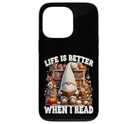 Fall Gnome For Book Lover Teacher Life Is Better When I Read Custodia per iPhone 13 Pro