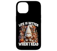 Fall Gnome For Book Lover Teacher Life Is Better When I Read Custodia per iPhone 14