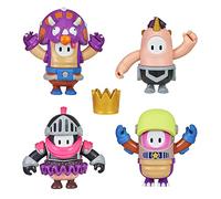 Fall Guys: Ultimate Knockout Official Grab The Crown - Action figure articolate da 10 cm, confezione da 4 con accessorio corona dorata