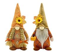 Fall Harvest Gnomi - Set Di 2 Decorazioni Per Gonk Autunnali | Arredamento Gnomi Autunnali, Decorazioni Del Ringraziamento Figurine Gnomis Da Collezione | Bambola Senza Volto Decorativa, Decorazionis