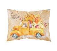 Fall Harvest Red Dachshund Fabric Standard Pillowcase
