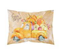 Fall Harvest Siberian Husky Fabric Standard Pillowcase
