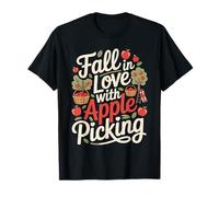 Fall in Love with Apple Picking Autumn Orchard Maglietta