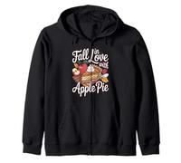 Fall in Love with Apple Pie Autumn Dessert Felpa con Cappuccio