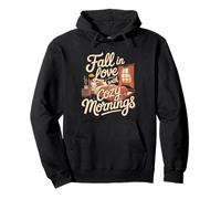 Fall in Love with Cozy Mornings Autumn Bedroom Scene Felpa con Cappuccio
