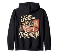 Fall in Love with Cozy Mornings Autumn Bedroom Scene Felpa con Cappuccio
