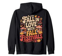 Fall in Love with Fall Festivals Autumn Carnival Felpa con Cappuccio