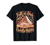 Fall in Love with Family Nights Cozy Autumn Maglietta