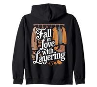 Fall in Love with Layering Autumn Coats Scarves Boots Felpa con Cappuccio