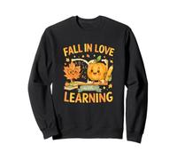 Fall in Love with Learning Cute Autumn Teacher Felpa