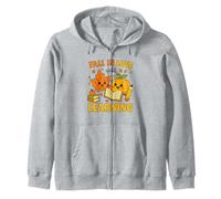Fall in Love with Learning Cute Autumn Teacher Felpa con Cappuccio