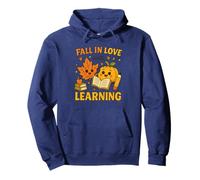 Fall in Love with Learning Cute Autumn Teacher Felpa con Cappuccio