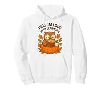 Fall in Love with Learning Cute Owl Autumn Design Felpa con Cappuccio
