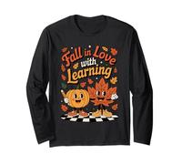 Fall in Love with Learning Zucca Kawaii Foglia Acero Maestro Maglia a Manica