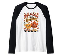 Fall in Love with Learning Zucca Kawaii Foglia Acero Maestro Maglia con Maniche Raglan