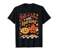 Fall in Love with Learning Zucca Kawaii Foglia Acero Maestro Maglietta