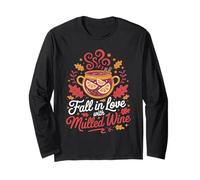 Fall in Love with Mulled Wine Autumn Leaves Citrus Maglia a Manica