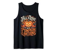 Fall in Love with Pumpkin Lanterns Halloween Autumn Vibes Canotta