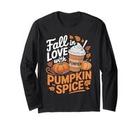 Fall in Love with Pumpkin Spice Cozy Maglia a Manica