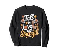 Fall in Love with Strength Autumn Fitness Barbell Felpa