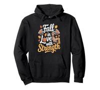 Fall in Love with Strength Autumn Fitness Barbell Felpa con Cappuccio