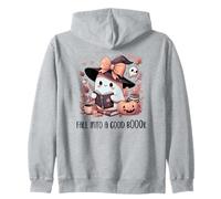 Fall Into a Good Book Cute Ghost Reading Lovers Books Coffee Felpa con Cappuccio