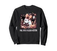 Fall Into a Good Book Ghost Reading Lovers Books And Coffee Felpa