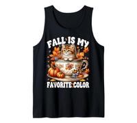 Fall Is My Favorite Color Cute Autumn Kitten for Cat Grandma Canotta