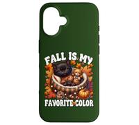 Fall Is My Favorite Color For Kitten Mom Cute Autumn Cat Custodia per iPhone 16