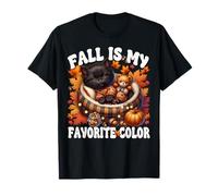 Fall Is My Favorite Color for Kitten Mom Cute Autumn Cat Maglietta
