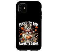 Fall Is My Favorite Color Kitten In Knitted Scarf Cute Cat Custodia per iPhone 11
