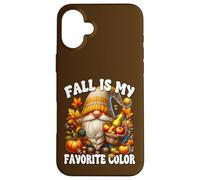 Fall Is My Favorite Color Thanksgiving Gnome With Fall Vibes Custodia per iPhone 16 Plus